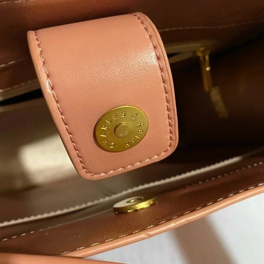 Charles & Keith pink poly crossbody handbag